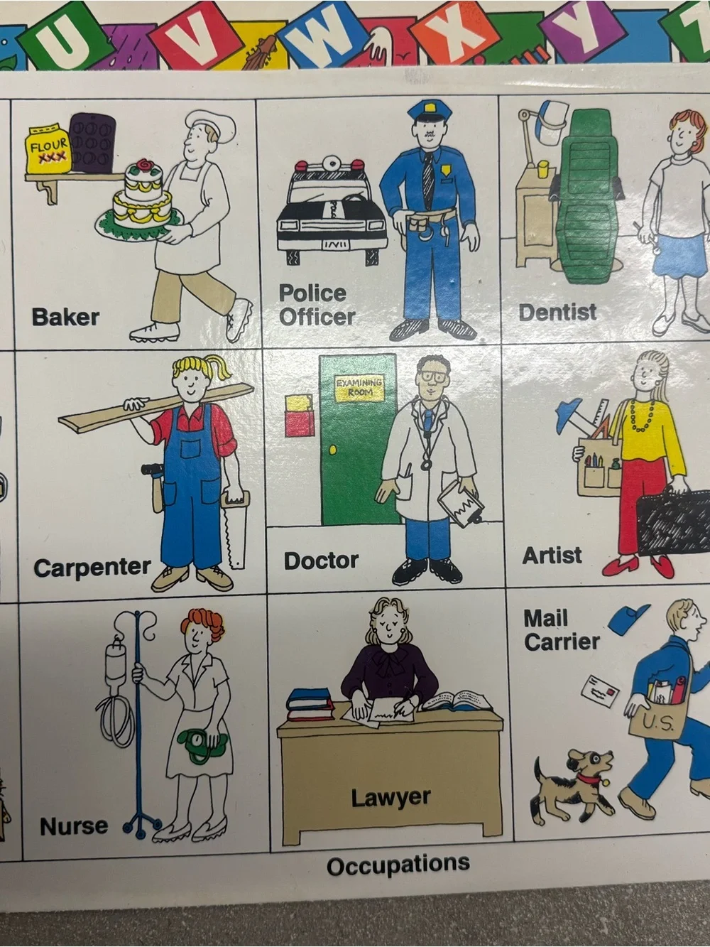 Educational Alphabet & Number Learning Poster for Kids - Multicolor